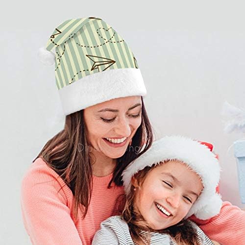 Chapéu de Papai Noel de Natal, Plano Plano de Natal Capéu de Férias para Adultos, Unisex Comfort Hats de Natal