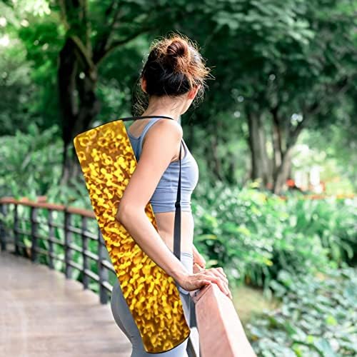 Art Sunflower odle pintura ioga saco de transportador de tapete com alça de ombro de ioga bolsa de ginástica