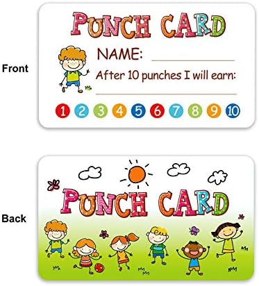 Cartão Punch, 100pcs Recompensa Cartão de Incentivo para Professor, Gráfico de Comportamento Para Crianças, Suprimentos