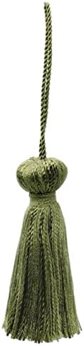 3 Small Bell Tassel With 3 Loop | Borla artesanal decorativa, sólido bege de arenito A10, conjunto