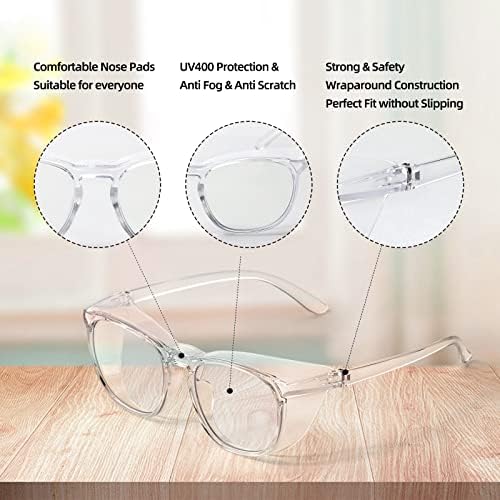 Jing Lei de óculos de segurança elegantes anti nevoeiro óculos de segurança claros, óculos de proteção