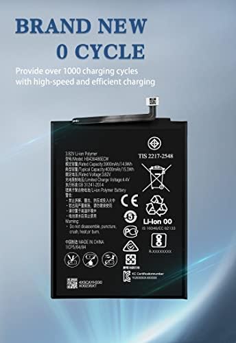 Bateria para Huawei Mate 10/10 Pro [Atualizado] 3650mAh Novo substituto da bateria de 0 ciclo para HB436486ECW