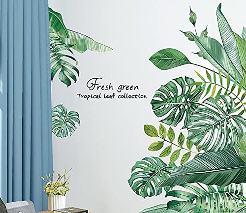 Folhas tropicais genéricas Decalques de parede de parede de monstera folhas adesivos de parede para sala