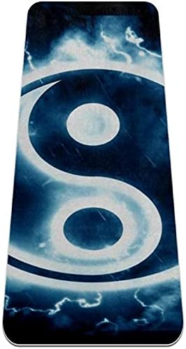 Todo o objetivo de yoga tapete de tapete e tapete de treino para ioga, yin yang fofocas azul