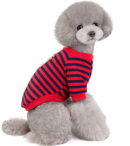 Roupas de cães de menino e garotas combinando moda de animais de estimação e trajes de algodão puro de algodão