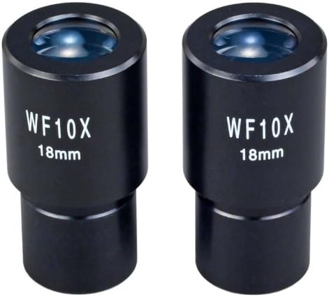OMAX Um par WF10X/18 Microscópio de campo larga oculares ópticas 23,2 mm dia