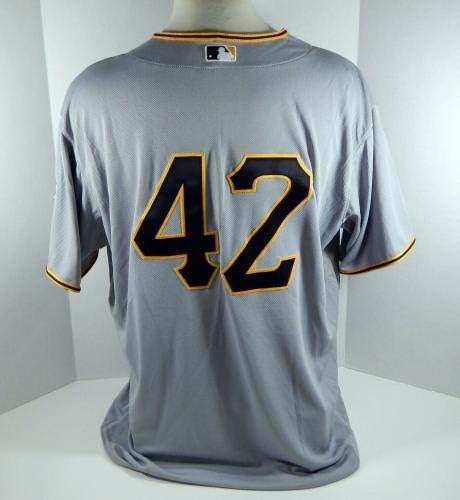 Pittsburgh Pirates 42 Jogo emitiu Grey Jersey Jackie Robinson Day 54 Pitt33750 - Jerseys MLB usada para