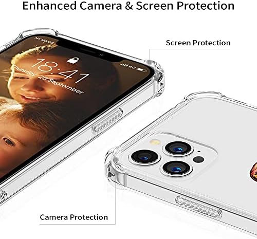 Cuwana Compatível com iPhone 13 Pro Case de 6,1 polegadas Mickey Mouse Print Crystal Clear Slim Soft