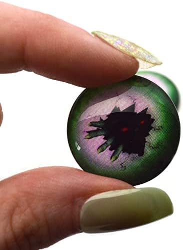 Os designs de megan de miçangas quebram em terror zumbi de zumbi de horror de vidro de 6 mm