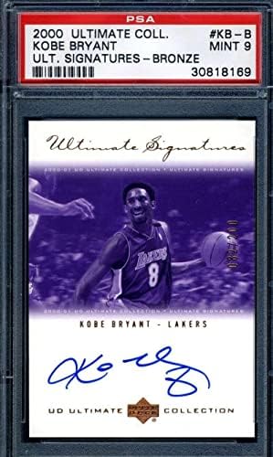 Kobe Bryant PSA Mint 9 2000 UD Ultimate Collectons KB -B - Basketball Slabbed Autographed Cards