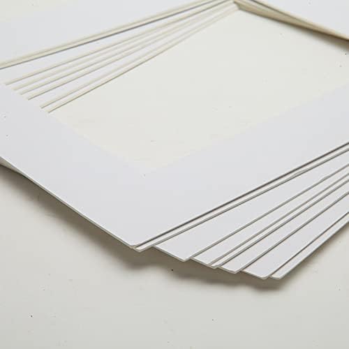 MollensiUer 20 peças quadros de quadros brancos Mats Mattes de corte de chanfro Mattes 6 x 8 polegadas