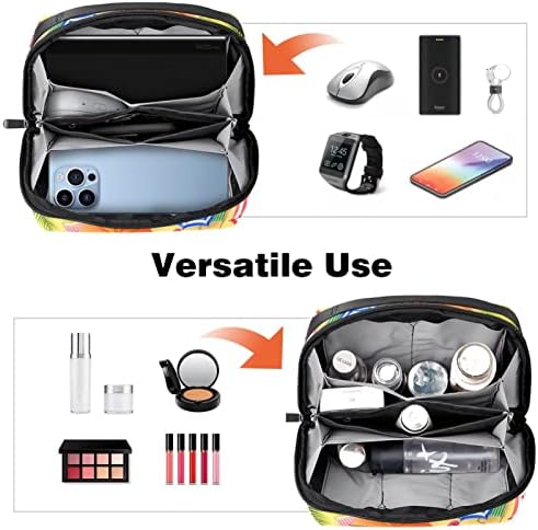 Organizador eletrônico Small Travel Cable Organizer Bag para discos rígidos, cabos, carregador, USB, cartão SD, Summer Paradis Beach Ocean Hawaii