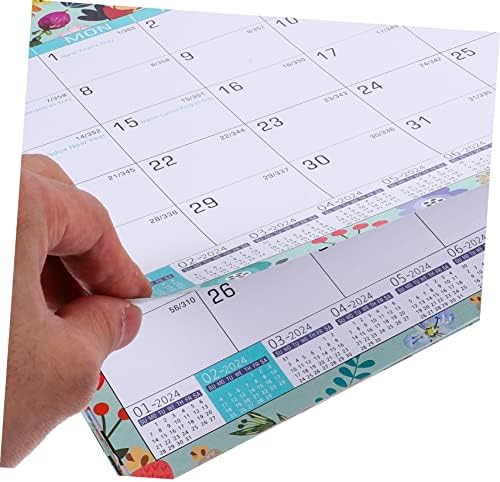 Calendário de mesa de papel de calendário Tofficu 2024