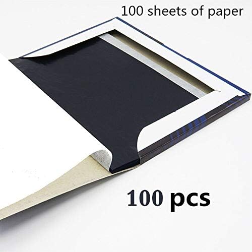 BE-Tool Carbon Paper 100pcs a5 cópia de papel de carbono usa repetidamente papel de carbono azul para madeira, papel, tela