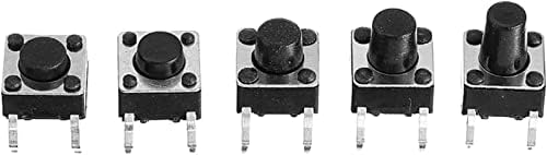 Micro switches 50pcs 6x6x5/4.3/5.5/6/7/8/9/10/13m com interruptor de botão de plugue de tato 12V