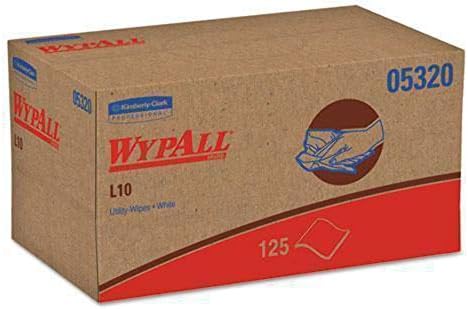 Wypall 538868 Wypall L10 Wipers White 125/Box