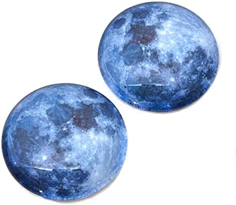 Cabochons de olho de vidro da lua azul para pingente que faz arames jóias embrulhadas taxidermia artesanal