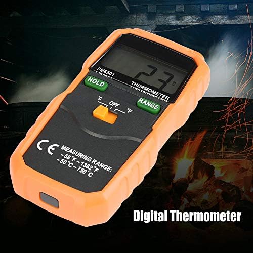 PeakMeter PM6501 LCD Digital Read Termômetro Medidor de temperatura com sonda de sensor de termopar tipo