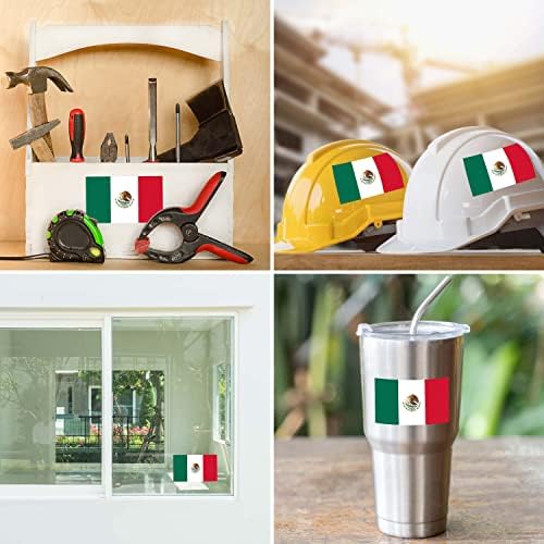 Adesivo de bandeira refletiva do México de 3pc - 5x3 polegadas - decalque México para o pára -choque da janela
