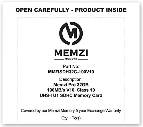 MEMZI PRO 32 GB 100MB/S SDHC CARTÃO DE ABERGBEST 21MP, LYYES 18MP, VMOTAL 80X2/GDC80X2, GORDVE