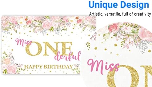 FunnyTree Miss Onederful Birthday Birthday Bornop para meninas meninas doces 1ª primeira festa