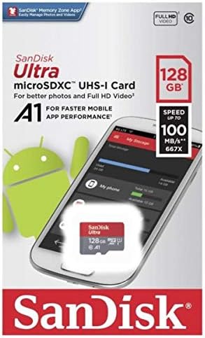 Sandisk 128GB Ultra Micro SD SDXC UHS-I Classe 10 funciona com o cartão de memória Samsung Galaxy S9 S9+, S9