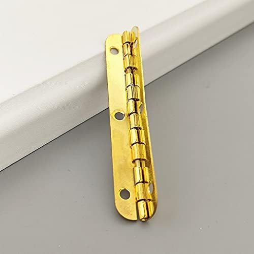 YGQZM 2PCS Dobes de metal dourado Mini longos acessórios para malhas de dobradiças de ouro Caixa de jóias Caixa