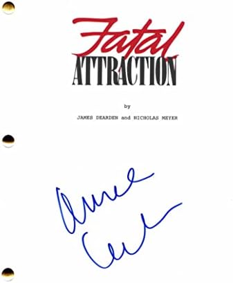 Anne Archer assinou a atração fatal de autógrafo script completo - co -estrelado: Michael Douglas & Glenn Close