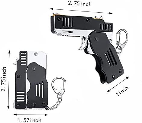 Gun Tatibana Rubber Band, dobrando o chaveiro de pistola de borracha com elástico de 60pcs elástico para