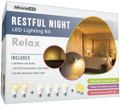 Night Relax Relax 8 peças Kit de iluminação LED para um ambiente quente e relaxante