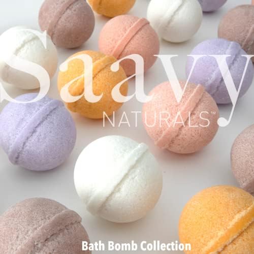 Saavy Naturals Duo Bomba de Banho de Camomila, pacote de 2 Bombas de banho exuberante Presente para crianças e mulheres