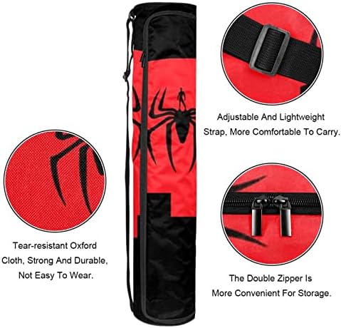 Bolsa de tapete de ioga, design preto de design de softball de softball ioga transportadora de tapete full-zip
