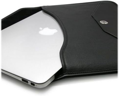Caixa de ondas de caixa compatível com LG Gram 14 2-em-1-Bolsa mensageira de couro de elite, design