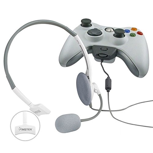 Tampa da caixa de casca de cristal+fone de ouvido branco para o controlador sem fio Xbox360