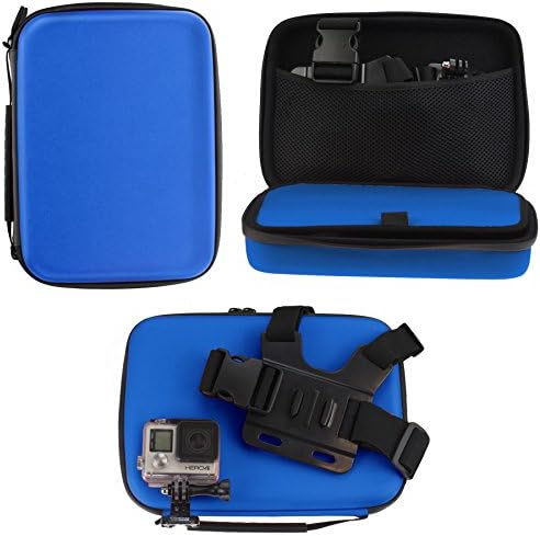 Navitech Blue Heavy Duty Rugged Case/capa compatível com a câmera de ação Goxtreme Pioneer