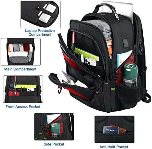 Mochila Laptop Z-Mgkiss, Mochila de Viagem, Mochila, TSA extra grande de 17 polegadas Carry On Bag, mochila