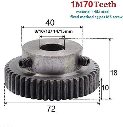 Acessórios para homens da montanha 1PCS 1 Mod Spur Gear 1 m 70 dentes 1m70t Motor de engrenagem de