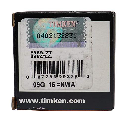 2pack timken 6302-zz duplo rolamentos de vedação metálica 15x42x13mm, desempenho pré-lubrificado