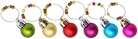 Bestonzon 6 pcs tags anéis de plástico cores decoração - decoração de férias marcadores de vinho com