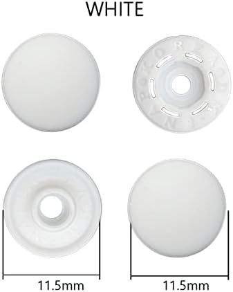 DM Snap 1000 Conjuntos Snap Plastic Buttons | 9 cores para costura e criação | Botões de snap de costura