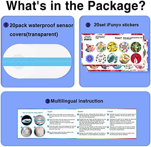Capas de sensores à prova d'água para os adesivos Libre 2 e Floral Total de 40pack-Latex e hipoalergênico Libre