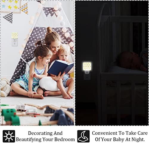 Doodle Suns Led Night Light, Kids Nightlights for Bedroom Plug in Wall Night Lamp Brilho ajustável para escadas
