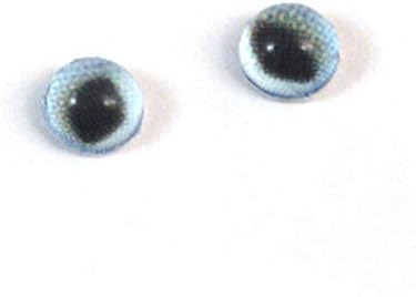 4mm minúsculo gato azul claro ou dragão vidro olhos pares de pequenos cabochons planos para escultura