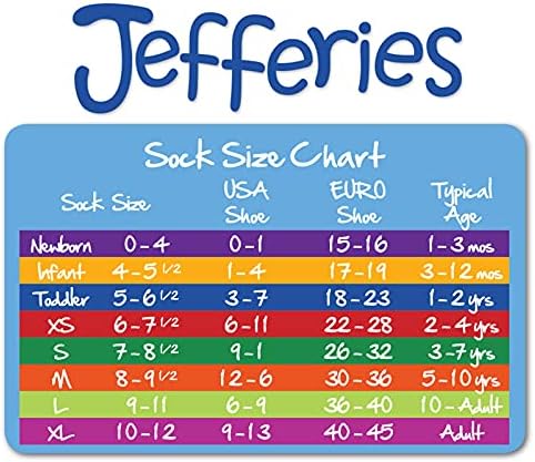 Jefferies Socks Boys Girl's Firlless Cotton Turn Mangus Pacote 3 pares