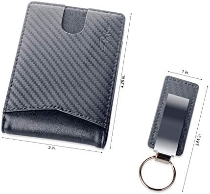 Blacaro - Fotenza Classic Leather Bifold Wallet for Men With ID Window - RFID Bloqueio - Chaves -