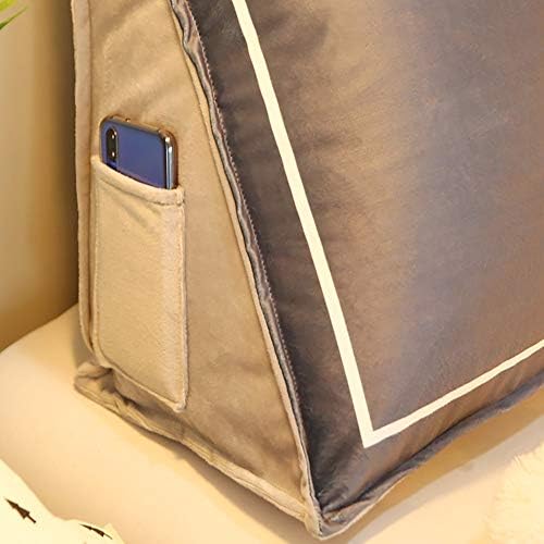 Almofado triangular grande travesseiro de cunha, cabeceira macia lendo backrest almofada de suporte