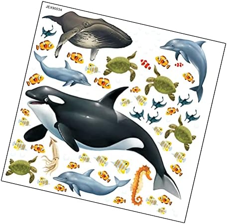 Abaodam Marine Life Whale Wall Sticker Kids Room Decal
