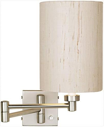 Possini euro Design Modern Swing Brand Wall Lamp com cordão escovado níquel plug-in luminária de luminária