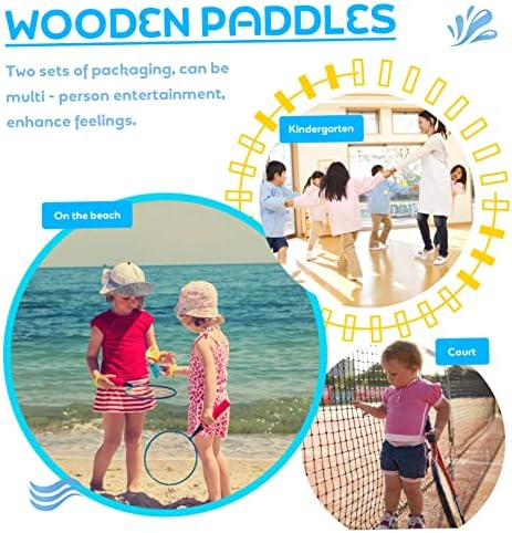 ABAODAM 4PCS Badminton Racket Toys Classic Kids ao ar livre Playset Beach Toy Diy Table Bats Tennis