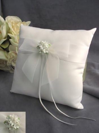 Anel de casamento de Stephanotis travesseiro de portador: Alvero da cor: marfim